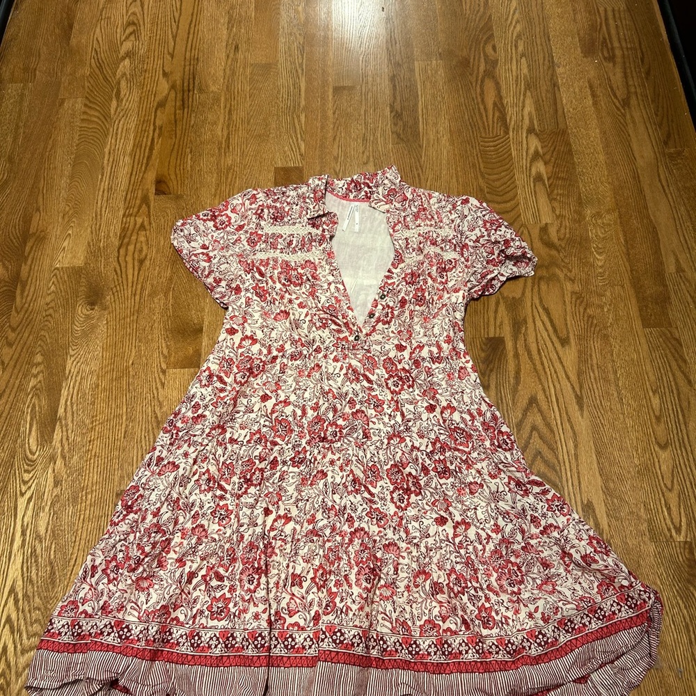 Red anthropology dress